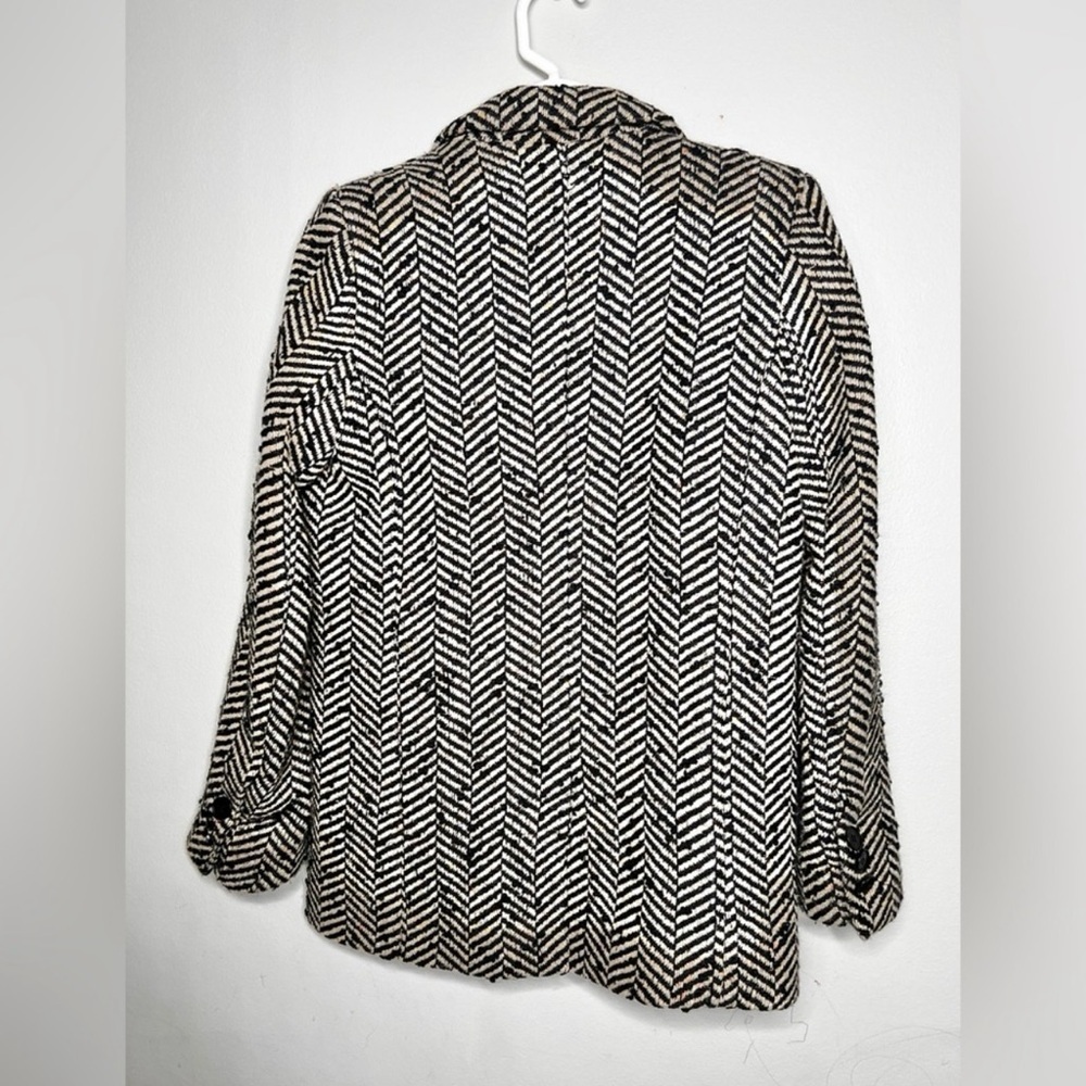Anine Bing Double Breasted Fishbone Blazer Tweed Size XS - Picture 7 of 9